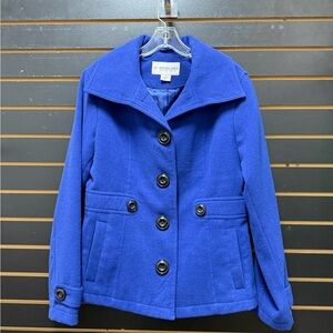 Weather Tamer Cobalt Blue Peacoat Jacket – Size S